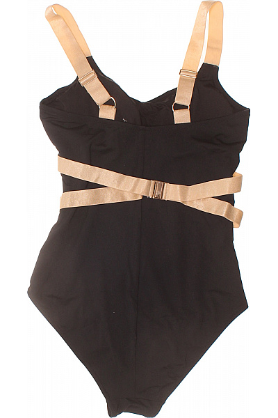 Dámské jednodílné plavky černé s pásky | Unimoda | obrázek 3