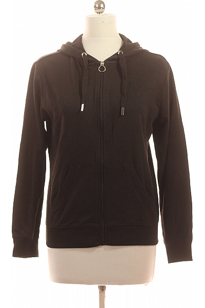 BENCH. dámská bavlněná mikina s kapucí na zip černá jednobarevná streetwear Velikost 40/42 | BENCH. | obrázek 2