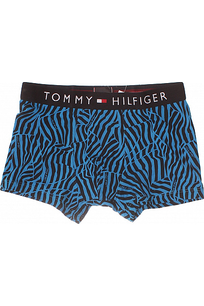TOMMY HILFIGER Pánské Boxerky Modré Pruhované Vel. XXS