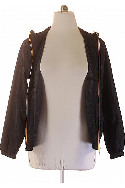 K-WAY Pánská černá větrová bunda s kapucí a zipem Velikost XXL | K-WAY | obrázek 3