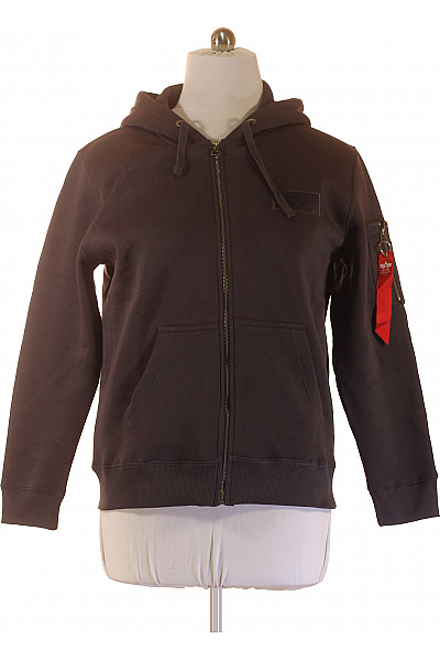 Alpha Industries Pánská Bavlněná Mikina S Kapucí Na Zip Streetwear Vel. EU L