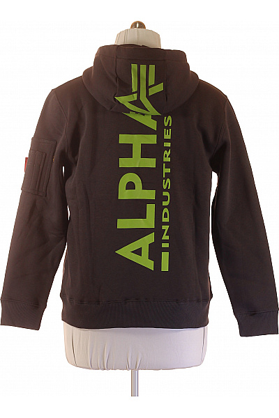 Alpha Industries pánská bavlněná mikina s kapucí na zip streetwear Vel. EU L | Alpha Industries | obrázek 2