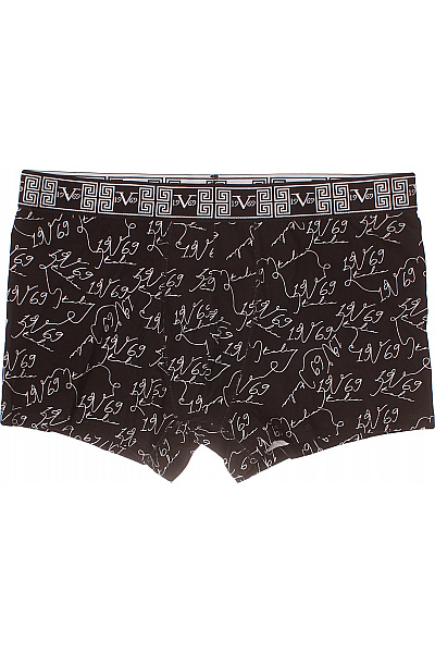 VERSACE Pánské Bavlněné Boxerky černé S Potiskem Velikost XXL
