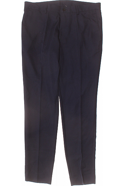 JACK & JONES Pánské elegantní modré polyesterové kalhoty rovné Velikost L | JACK & JONES | obrázek 2