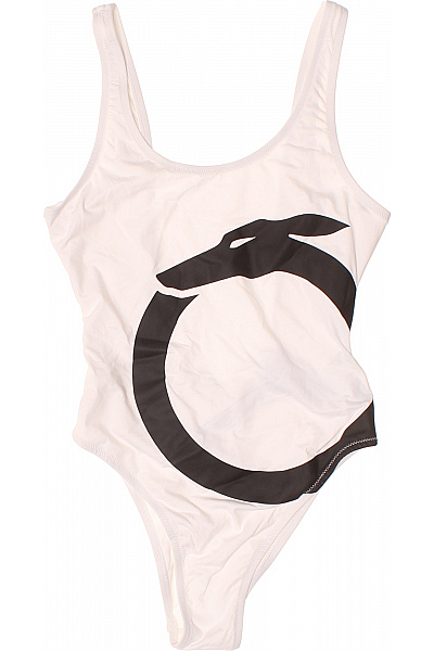 Trussardi Jednodílné Plavky Bílé S Potiskem Moderní Vel. S