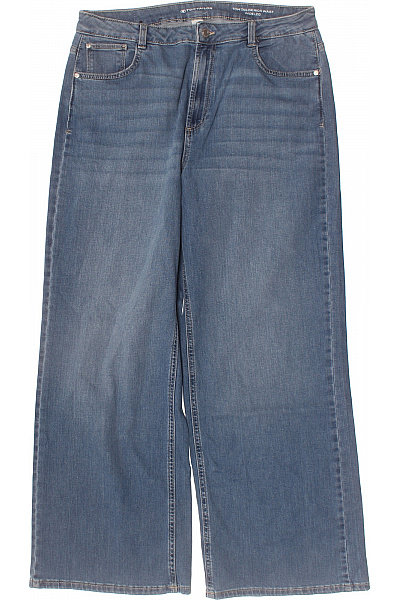 TOM TAILOR Dámské Džíny Volné S Vysokým Pasem Modré Bavlněné Velikost 32