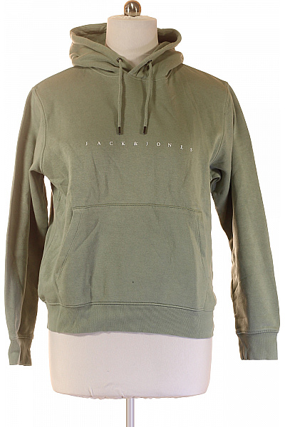 JACK & JONES Zelená mikina s kapucí a potiskem přes hlavu Velikost XXL | JACK & JONES | obrázek 2
