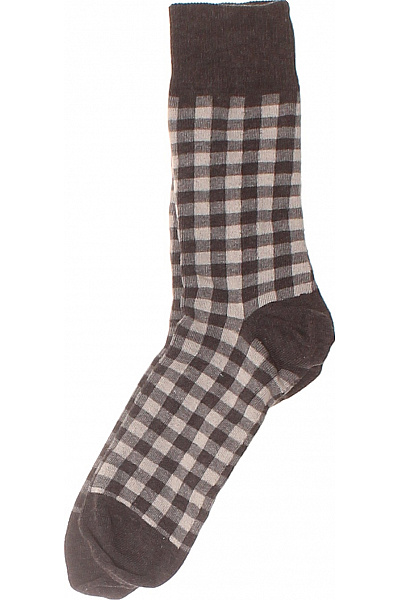 Ponožky Kostkované Hnědé