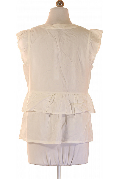 Lascana Dámská bílá viskózová košile bez rukávů s volánky Velikost 36 | Lascana | obrázek 2