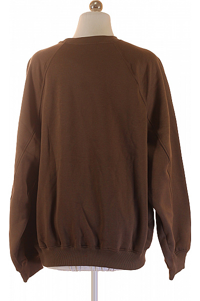 Weekday dámská bavlněná mikina hnědá jednobarevná crewneck s dlouhým rukávem Vel. S | Weekday | obrázek 2