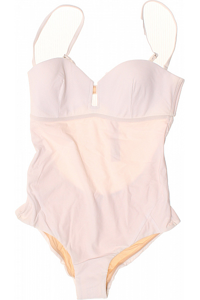 Jednodílné Plavky žebrované Moderní Růžové Vel. S