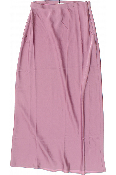 Dámská Růžová Saténová Splývavá Maxi Sukně Elegantní Vel. 38