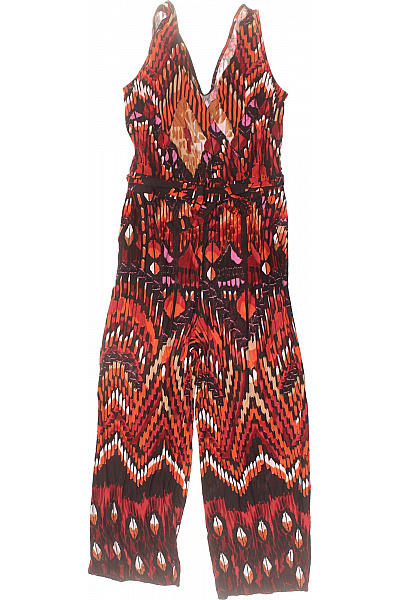 BUFFALO Barevný Overal Bez Rukávů Vzorovaný Viskózové Vel. 44