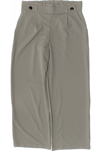 ONLY Dámské Kalhoty Volnočasové široké S Vysokým Pasem šedé Polyesterové Velikost XL