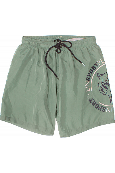 PLEIN SPORT Kraťasy Sportovní Volnočasové Zelené S Potiskem Velikost XS