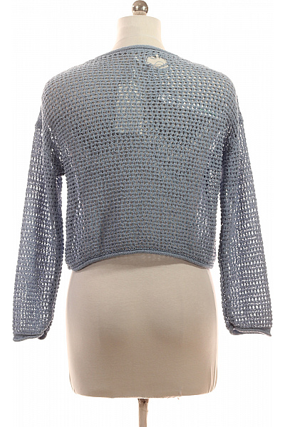 ONLY Dámský ažurový svetr s dlouhým rukávem crop modrý Vel. M | ONLY | obrázek 2