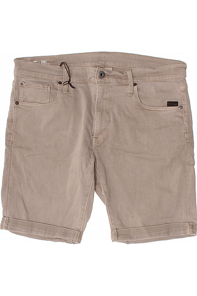 G-Star Pánské Kraťasy Béžové Volnočasové S Kapsami Vel. 34