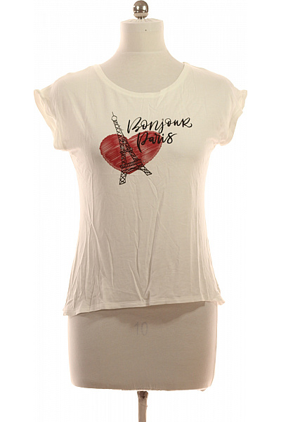 Dámské Tričko S Krátkým Rukávem A Potiskem Paříž Vel. S