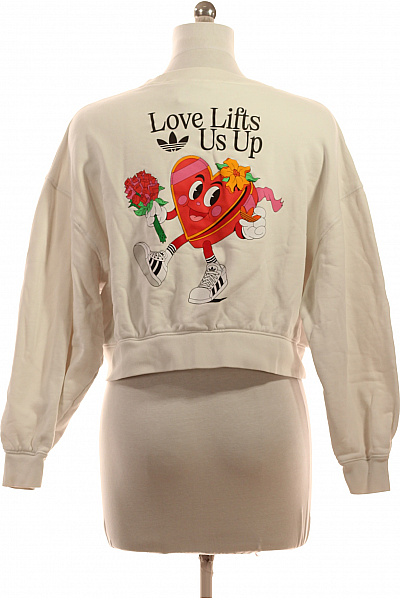 ADIDAS dámská mikina crop crewneck béžová s výšivkou Vel. m | ADIDAS | obrázek 2