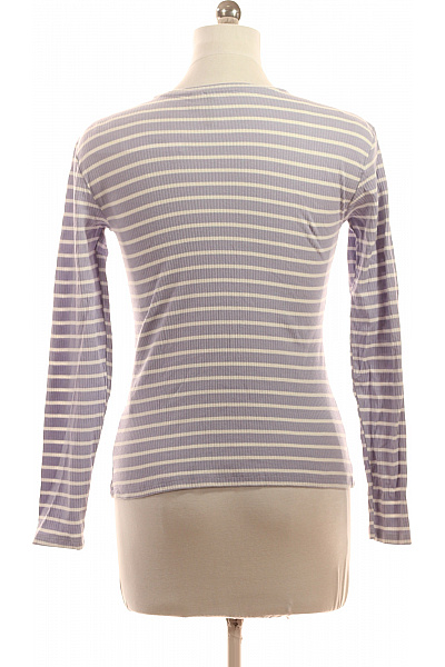 PIECES Dámské tričko s dlouhým rukávem pruhované bavlněné basic Velikost l | PIECES | obrázek 3