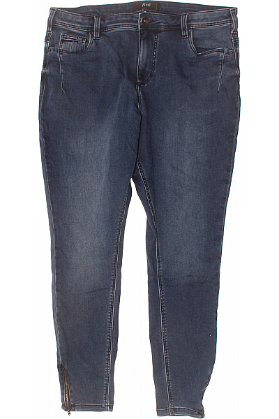 ZIZZI Dámské Džíny úzké Strečové Modré Se Zipy Velikost 46