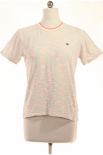 Petrol Industries Dámské Tričko S Krátkým Rukávem A Pruhovaným Vzorem Růžové Vel. S