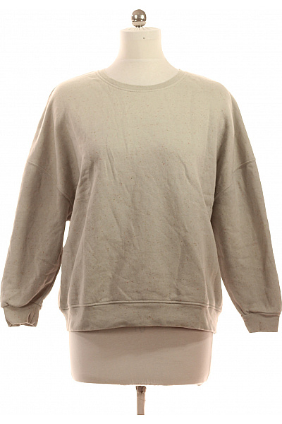 Sessun Dámská Mikina Béžová S Dlouhým Rukávem Přes Hlavu Crewneck Bavlněné Velikost M