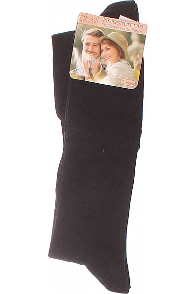 černé Bavlněné Ponožky Dámské Pánské Velikost 39-42