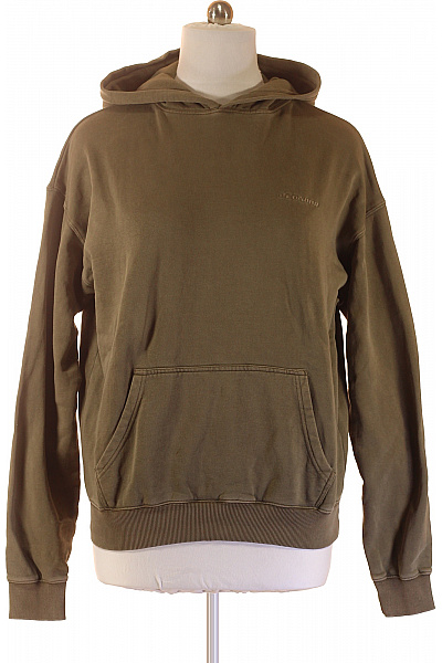 PEGADOR Pánská bavlněná mikina s kapucí přes hlavu jednobarevná khaki Velikost XS | PEGADOR | obrázek 2