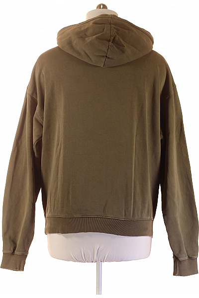PEGADOR Pánská bavlněná mikina s kapucí přes hlavu jednobarevná khaki Velikost XS | PEGADOR | obrázek 3