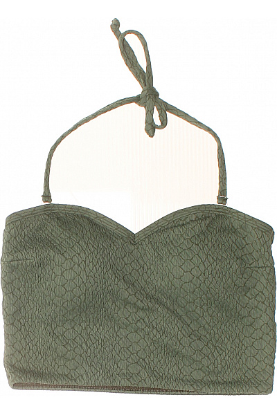 Zelený crop top za krk s texturou Vel. 38 | Unimoda | obrázek 2