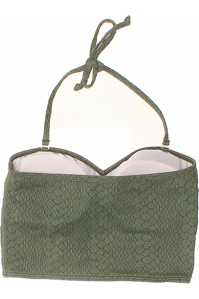 Zelený crop top za krk s texturou Vel. 38 | Unimoda | obrázek 3