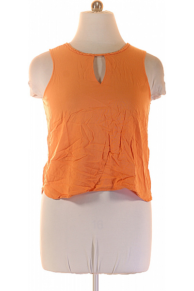 VERO MODA Oranžová Halenka Bez Rukávů S Výstřihem Vel. L