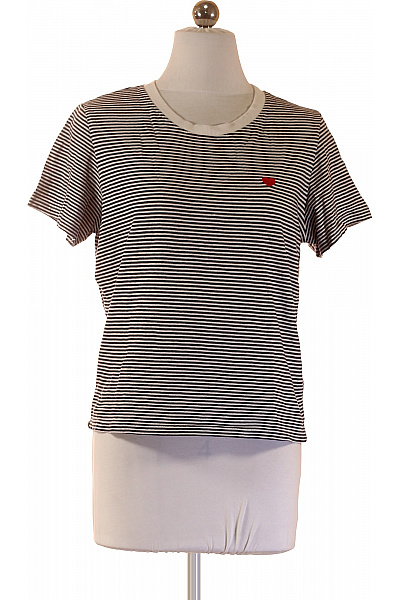 Judith Williams Dámské Tričko S Krátkým Rukávem Pruhované Bavlněné Basic Vel. S