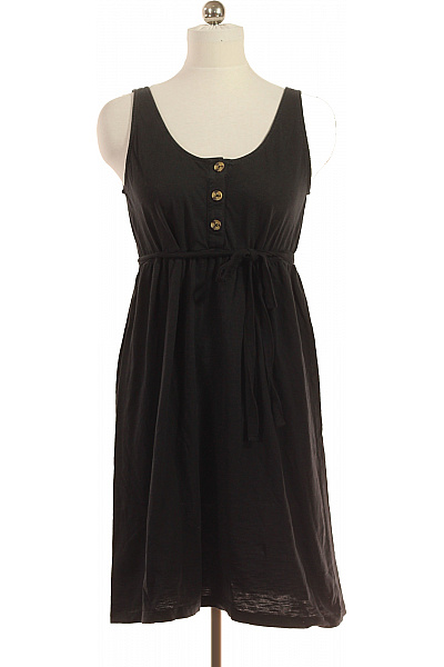 Mama Licious Dámské šaty Bez Rukávů černé S Páskem Volnočasové Letní Vel. L