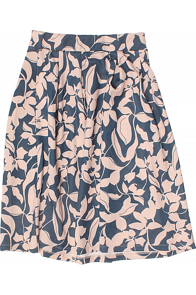 Dámská Midi Sukně S Potiskem Květinová Růžová Velikost 38