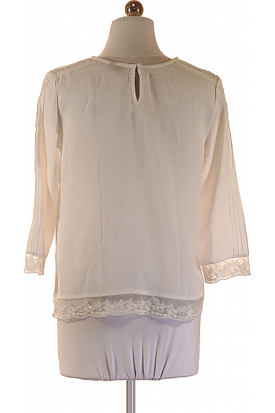 s.OLIVER Bílá halenka s 3/4 rukávem a krajkou vyšívaná Vel. 34 | s.OLIVER | obrázek 2