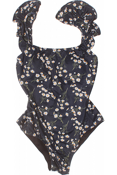 UNDERPROTECTION jednodílné plavky květinové s volánky černé Velikost XL | UNDERPROTECTION | obrázek 2