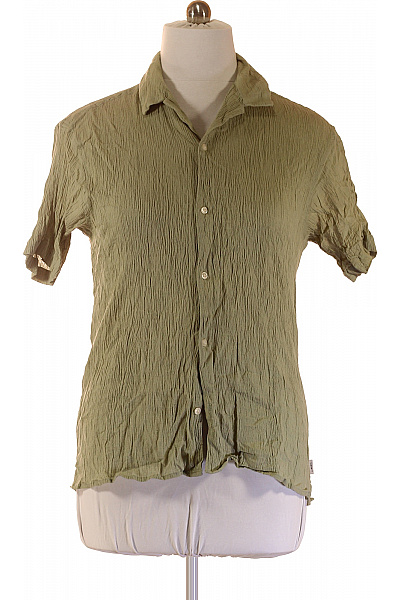 JACK & JONES Pánské bavlněné košile krátký rukáv zelené letní ležérní Vel. L | JACK & JONES | obrázek 2