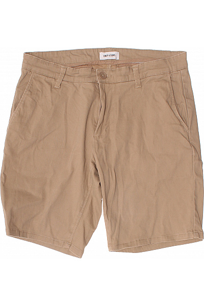 ONLY & SONS Pánské Bavlněné Kraťasy Volnočasové Béžové S Kapsami Vel. L