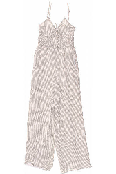 Hollister dámský pruhovaný overal bez rukávů šněrovací léto viskózové Velikost XS | Hollister | obrázek 2