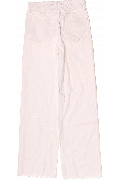 MANGO Dámské bavlněné džíny bílé volné široké s roztřepenými nohavicemi Vel. 36 | MANGO | obrázek 2