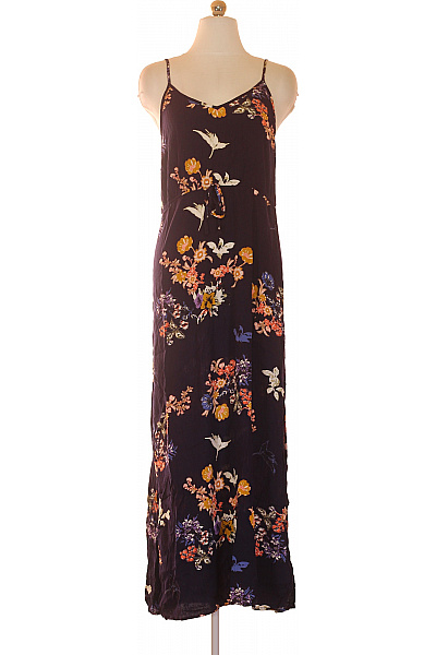 Dámské dlouhé šaty na ramínka květované volnočasové letní Vel. 40 | Unimoda | obrázek 2