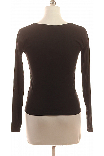 Dámské tričko s dlouhým rukávem černé basic bavlněné Vel. 40 | Unimoda | obrázek 3