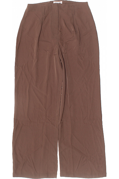 SELECT Dámské Kalhoty Hnědé široké Volnočasové Elegantní Vel. M