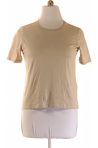 ONLY Dámské bavlněné tričko s krátkým rukávem béžové basic Vel. L | ONLY | obrázek 2