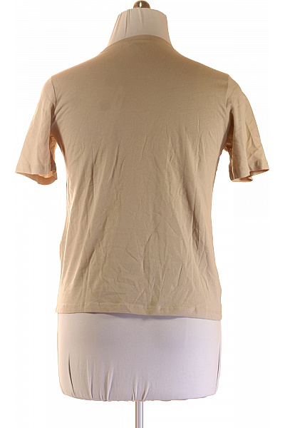 ONLY Dámské bavlněné tričko s krátkým rukávem béžové basic Vel. L | ONLY | obrázek 3