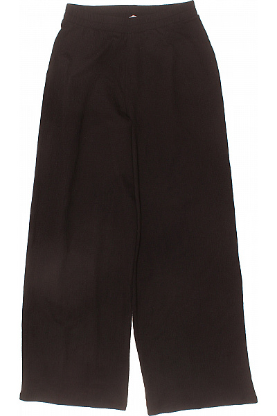 Dámské černé široké Volnočasové Kalhoty Polyesterové Velikost 36