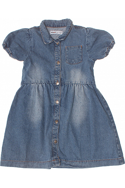 MINOTI Dívčí Džínové šaty S Krátkým Rukávem Vel. 122/128 Cm