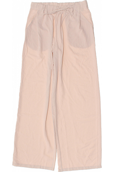 Dámské široké kalhoty s kapsami volnočasové růžové Velikost 38 | Unimoda | obrázek 2